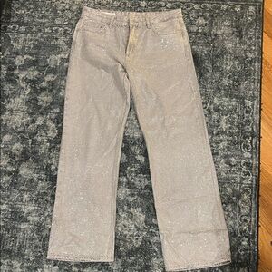 Rhinestone Straight-Leg Women's Jeans -